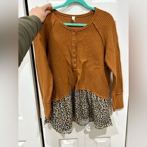 Rustic cheetah blouse
